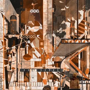 Ekspresowa dostawa Nowoczesny mural artystyczny 48207 Avanguard Marburg