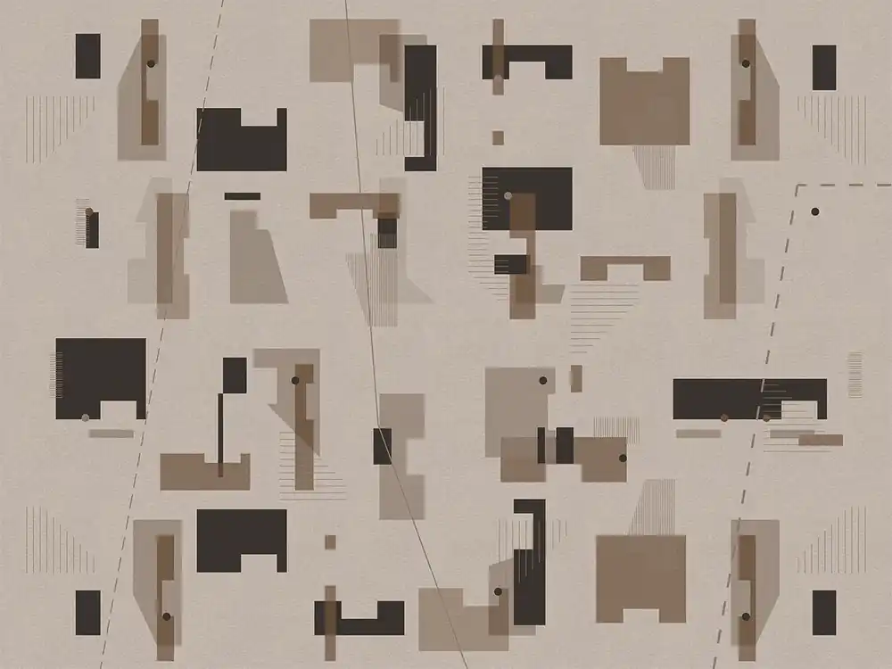 Bestseller Nowoczesny mural geometryczny brązowy 48226 Avanguard Marburg