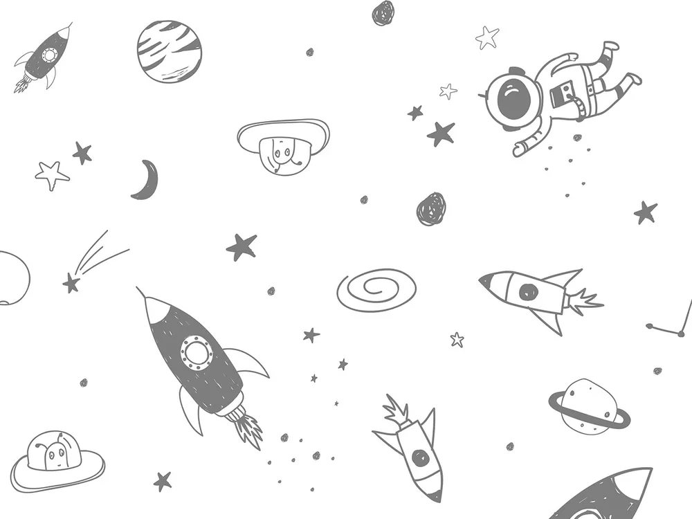Tapeta kosmos szara winylowa na flizelinie Kids Walls Little Adventures 45850 Marburg Premium
