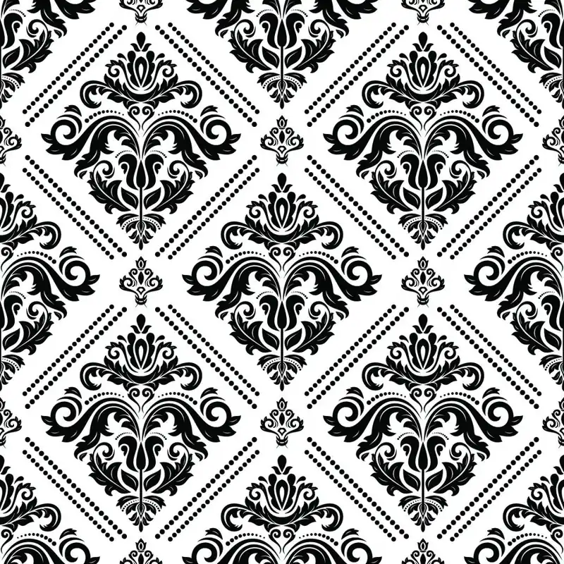 Tapeta Klasyczne Czarno-Białe Ornamenty Flizelina 53x1000 Zamów teraz