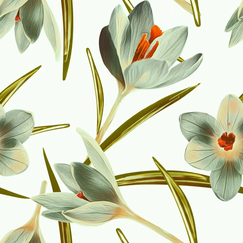 Tapeta Kwiaty Krokus Vintage Flizelina 53x1000 Zniżka