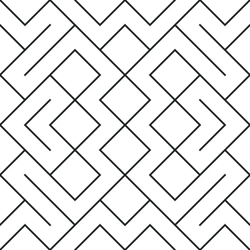 Promocja Tapeta Czarno-Biały Wzór Geometryczny Flizelina 53x1000