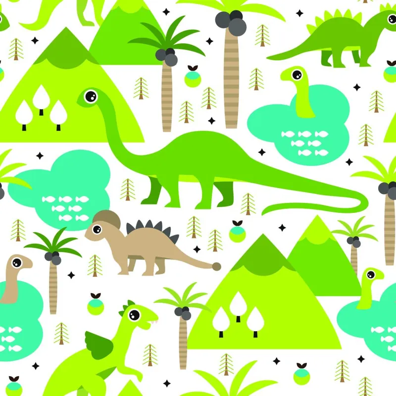 Tapeta Dinozaury Jeziora Drzewa Do Pokoju Chłopca Flizelina 53x1000 Niska cena