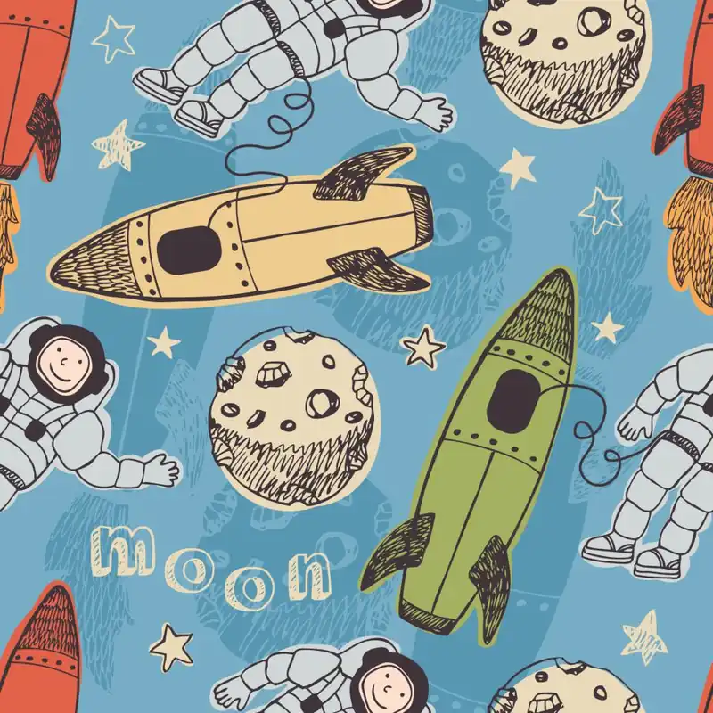 Tapeta Kosmonauci Wśród Planet Flizelina 53x1000 Ekspresowa dostawa