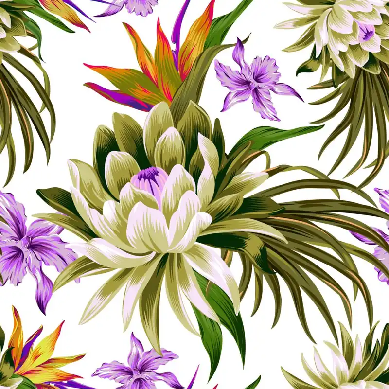 Super okazja Tapeta Kwiaty Lotosu 3D Flizelina 53x1000