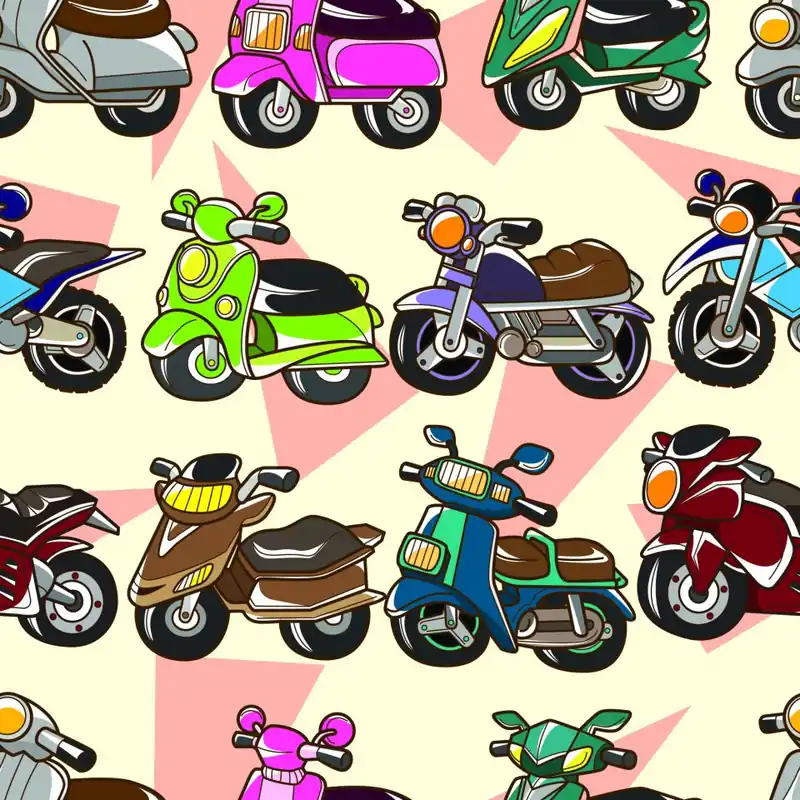 Tapeta Kolorowe Skutery Flizelina 53x1000 Wyjątkowa oferta