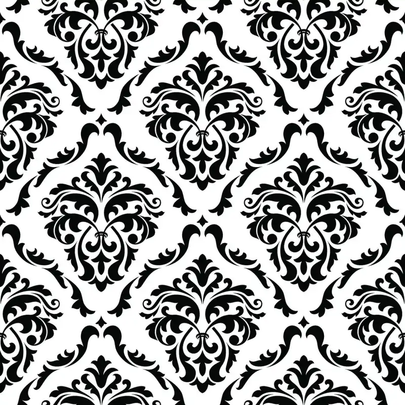Wyprzedaż Tapeta Klasyczne Czarno-Białe Ornamenty Flizelina 53x1000