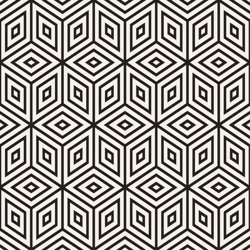 Promocja Tapeta Geometryczna - Sześciany I Romby Flizelina 53x1000