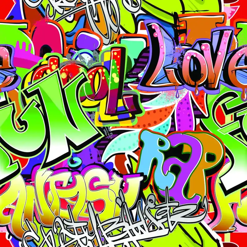 Tapeta Kolorowe Graffiti Flizelina 53x1000 Łatwy zwrot