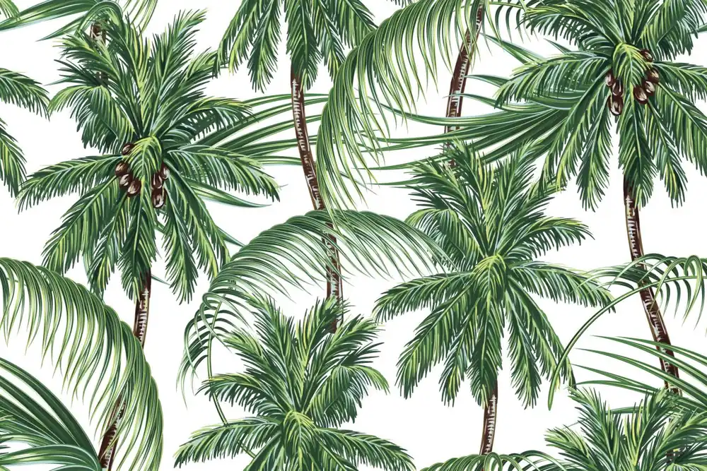 Tapeta Zieleń Natura Drzewa Palmy Sypialnia Salon Flizelina 53x1000 Ostatnia szansa