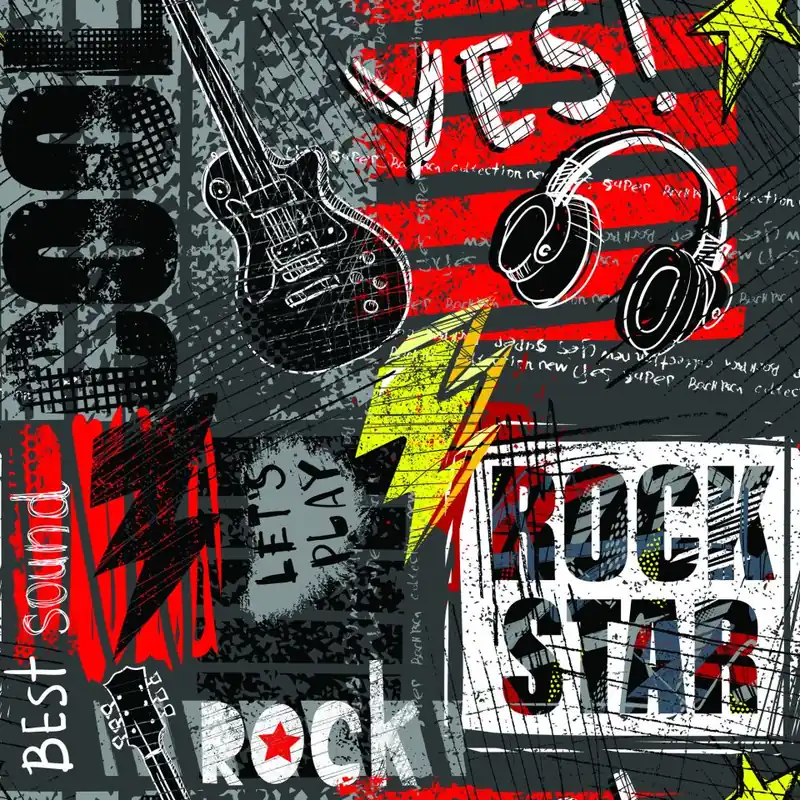 Wybór klientów Tapeta Rock W Stylu Graffiti Flizelina 53x1000