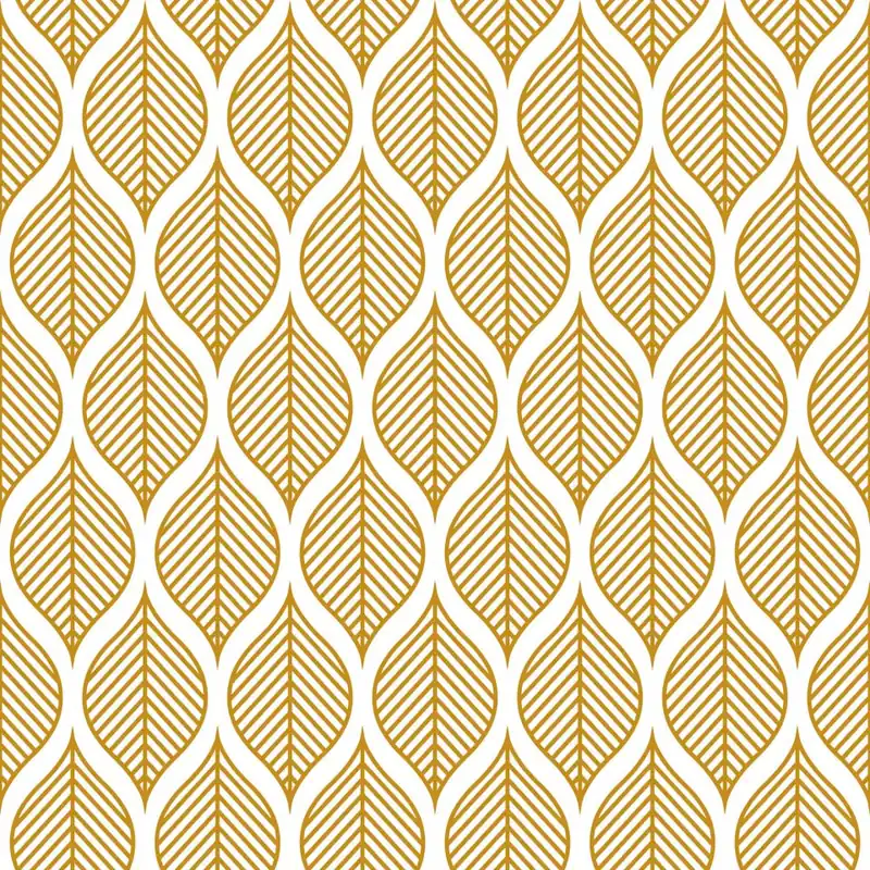 Nowy Tapeta Retro - Piękne Geometryczne Liście Flizelina 53x1000