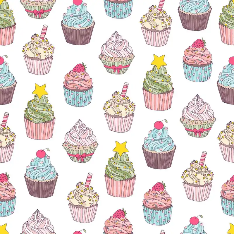 Tapeta Do Kuchni-Kolorowe Muffinki Flizelina 53x1000 Bezpieczna płatność