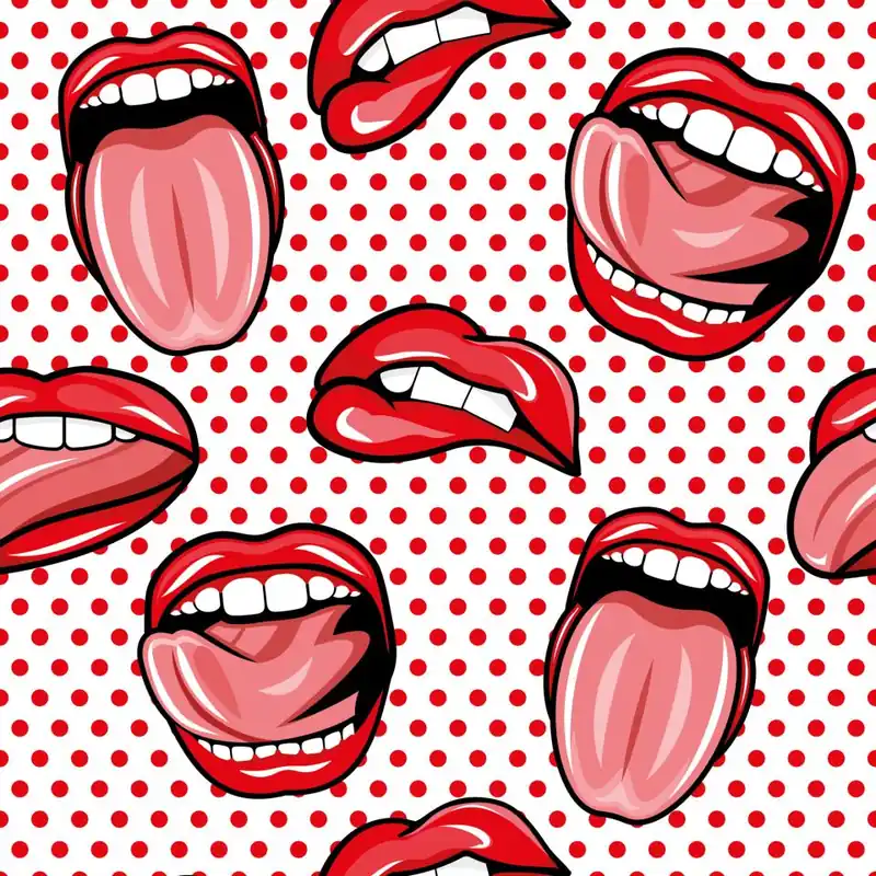 Tapeta Usta W Stylu Pop-Art Flizelina 53x1000 Nie przegap