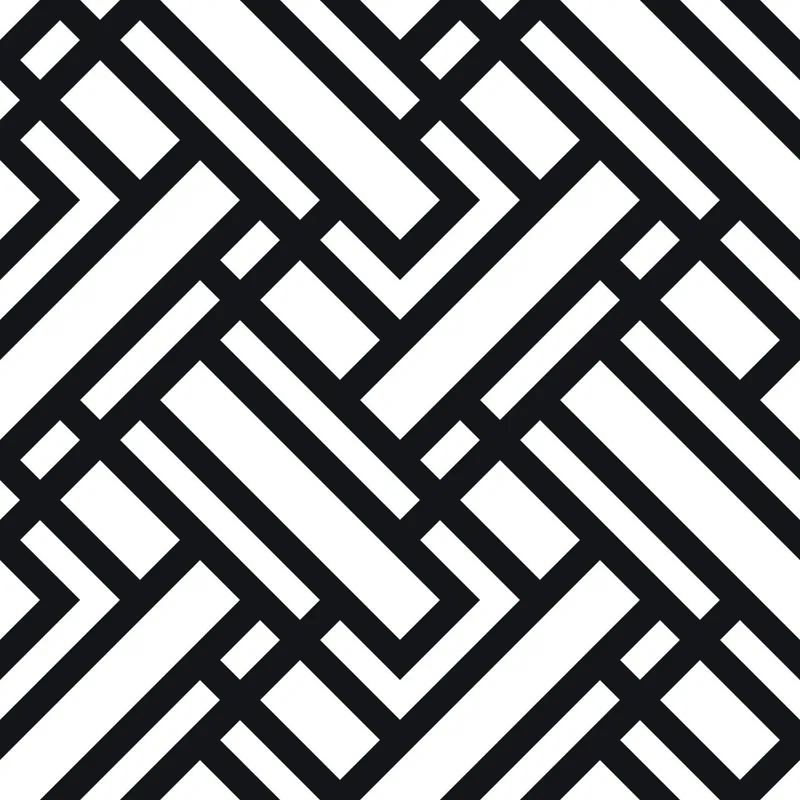 Bestseller Tapeta Czarno - Białe Wzory Geometryczne Flizelina 53x1000