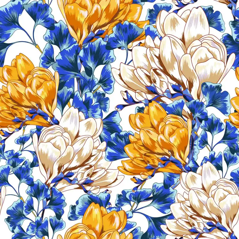 Sprawdź teraz Tapeta Kolorowe Kwiaty Magnolii Flizelina 53x1000