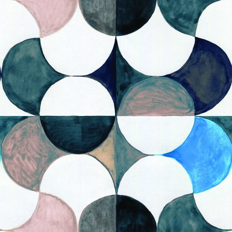 Tapeta Geometryczna-Abstrakcja Malowana Akwarelą Flizelina 53x1000 Wybór klientów