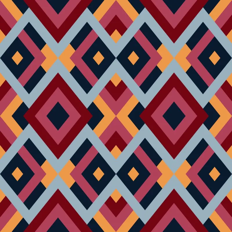 Tapeta Geometryczna - Kolorowe Romby Flizelina 53x1000 Tani
