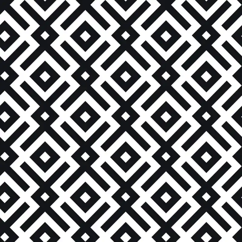 Obniżka ceny Tapeta Czarno-Biały Wzór Geometryczny Flizelina 53x1000