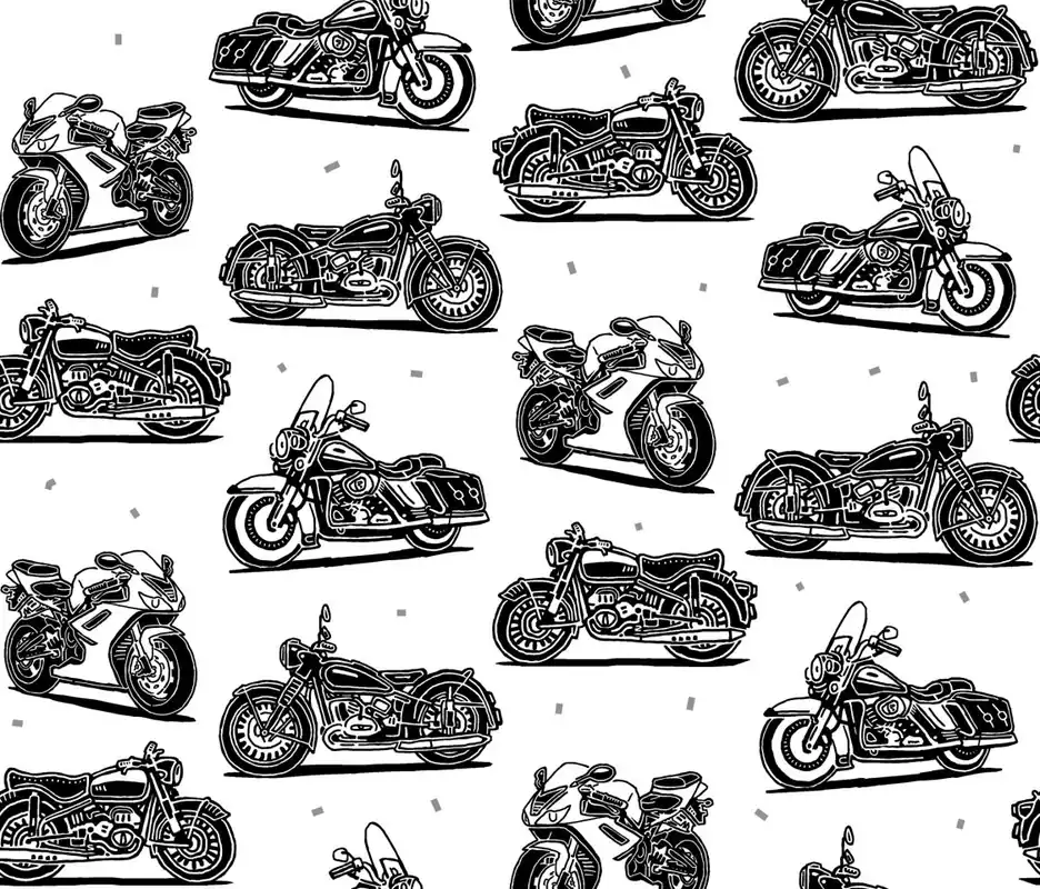 Tapeta Czarno-Białe Motocykle Flizelina 53x1000 Kup teraz