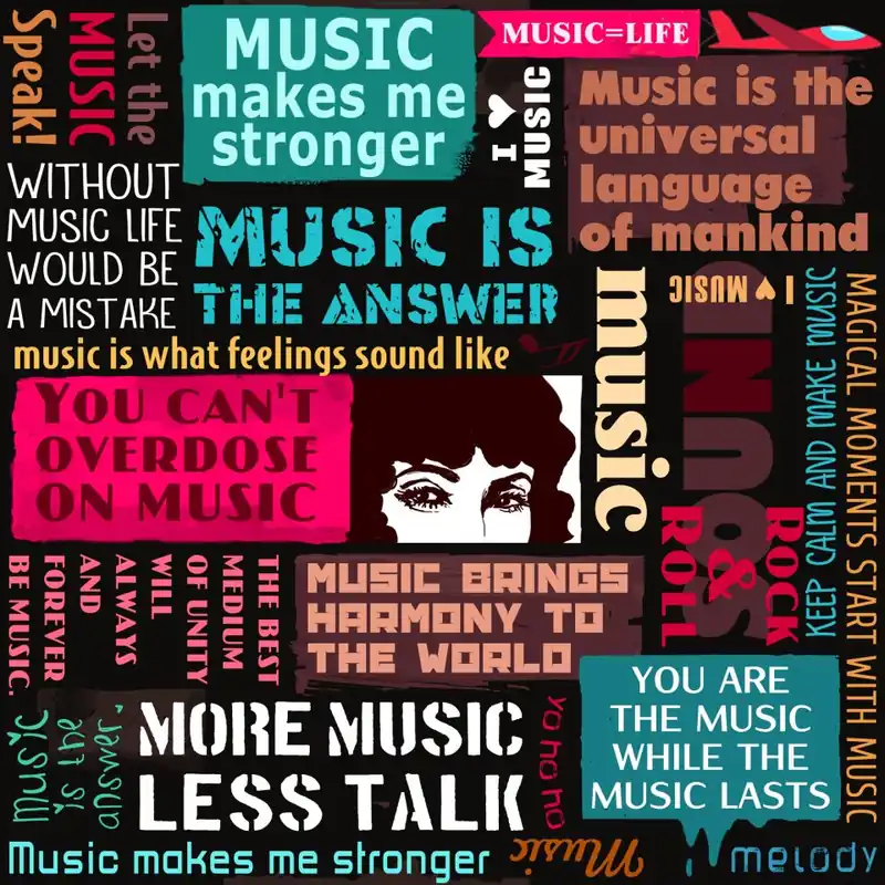 Tapeta Muzyczna Typografia Flizelina 53x1000 Ekspresowa dostawa