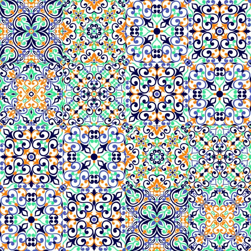 Tapeta Do Kuchni, Jadalni, Wzory, Kolorowa Mozaika Flizelina 53x1000 Tylko dziś