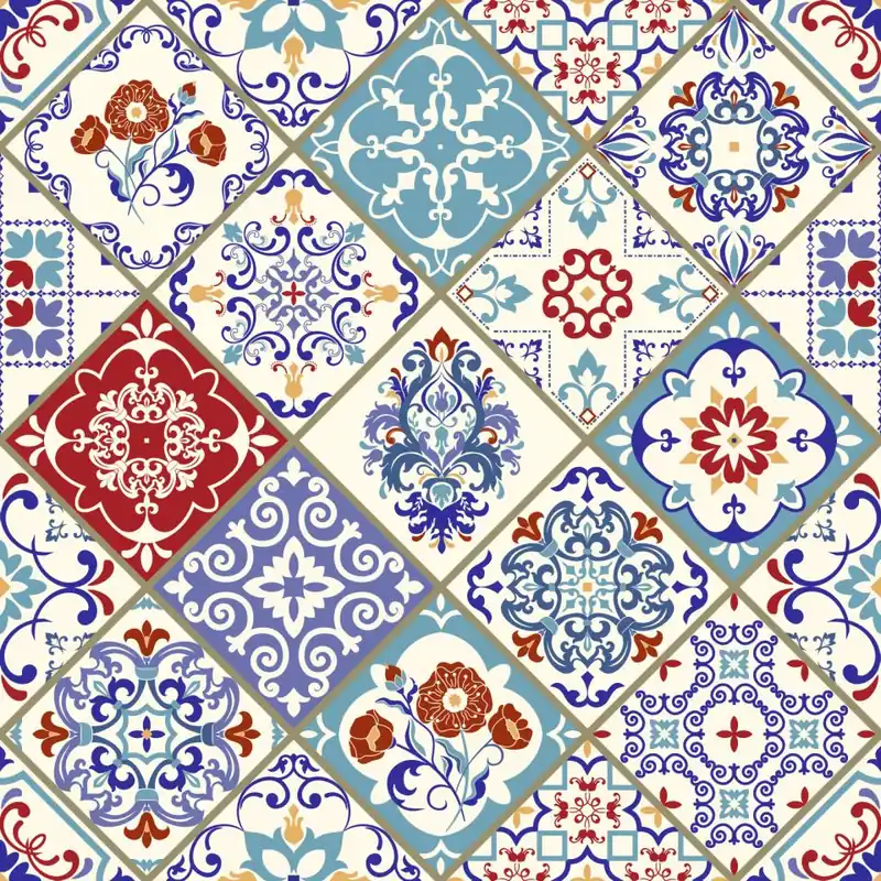 Okazja Tapeta Ornamentowa Mozaika Flizelina 53x1000