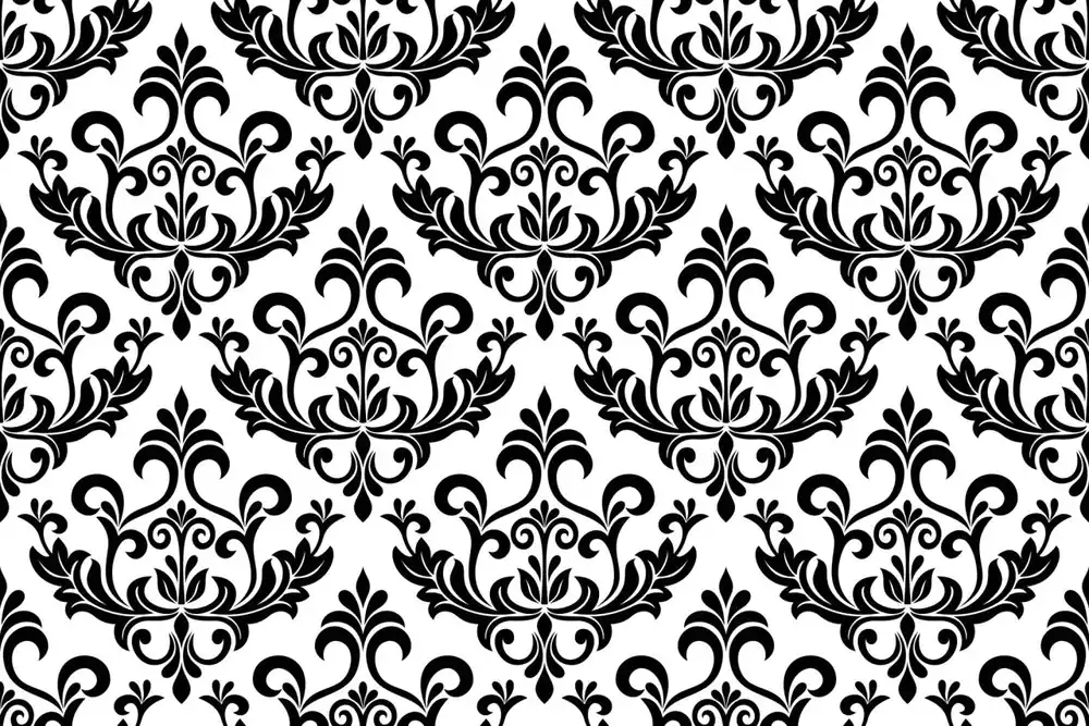 Nowy Tapeta Czarno – Białe Ornamenty Flizelina 53x1000