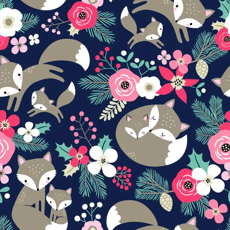 Wyjątkowa oferta Tapeta Lisia Rodzina Flizelina 53x1000