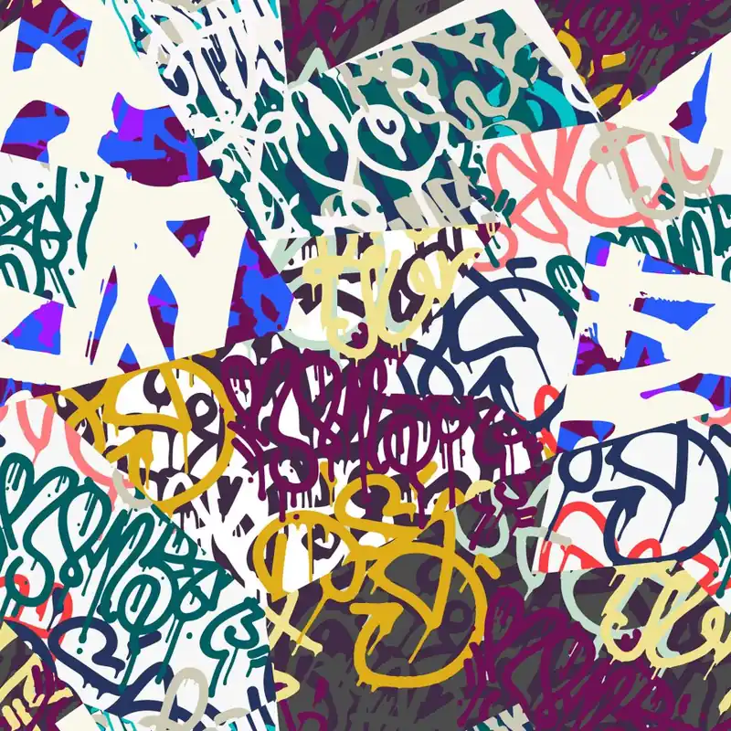 Obniżka ceny Tapeta Stylowe Graffiti Flizelina 53x1000