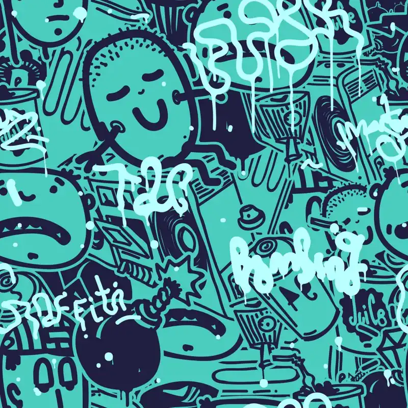 Premium Tapeta Rysunki Graffiti Flizelina 53x1000