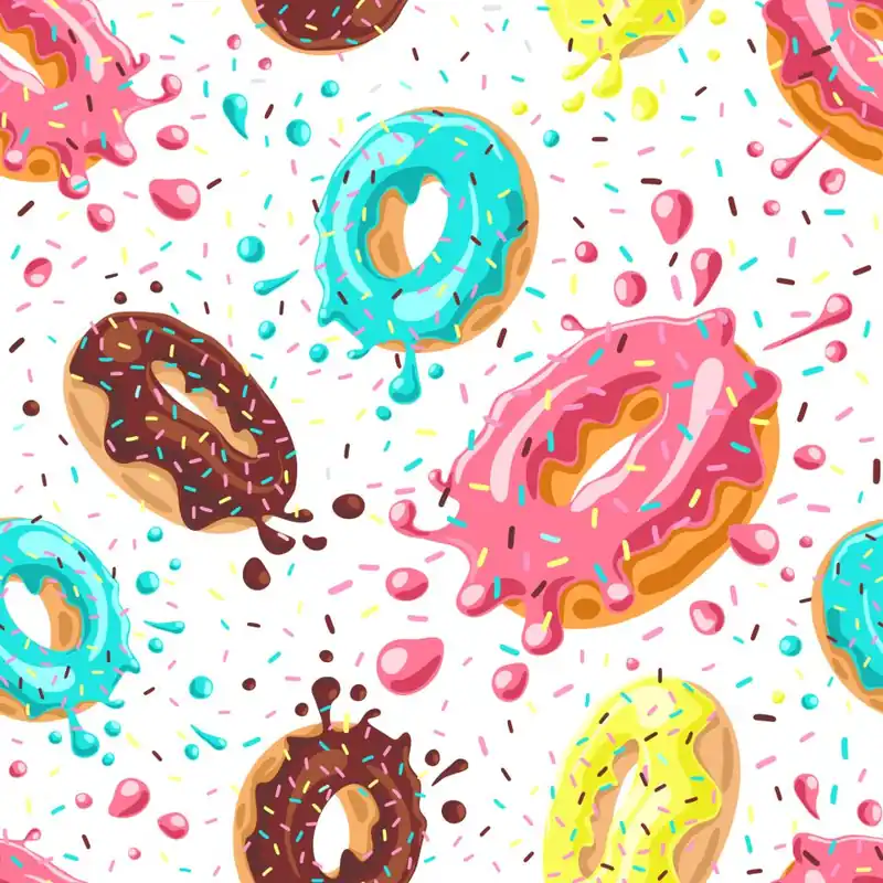 Tapeta Kolorowe Pączki Z Polewą Flizelina 53x1000 Bezpieczna płatność