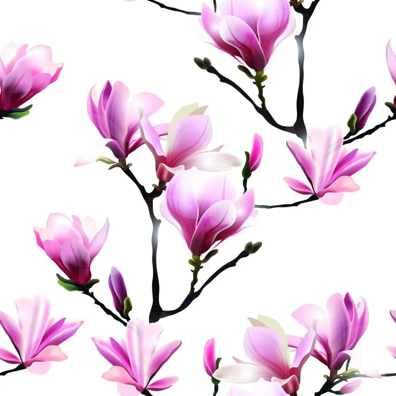 Tapeta Różowe Kwiaty Magnolii Flizelina 53x1000 Nie przegap