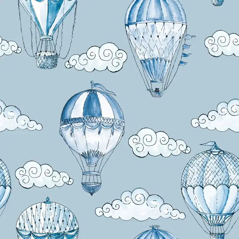 Wyprzedaż Tapeta Balony I Chmury Flizelina 53x1000
