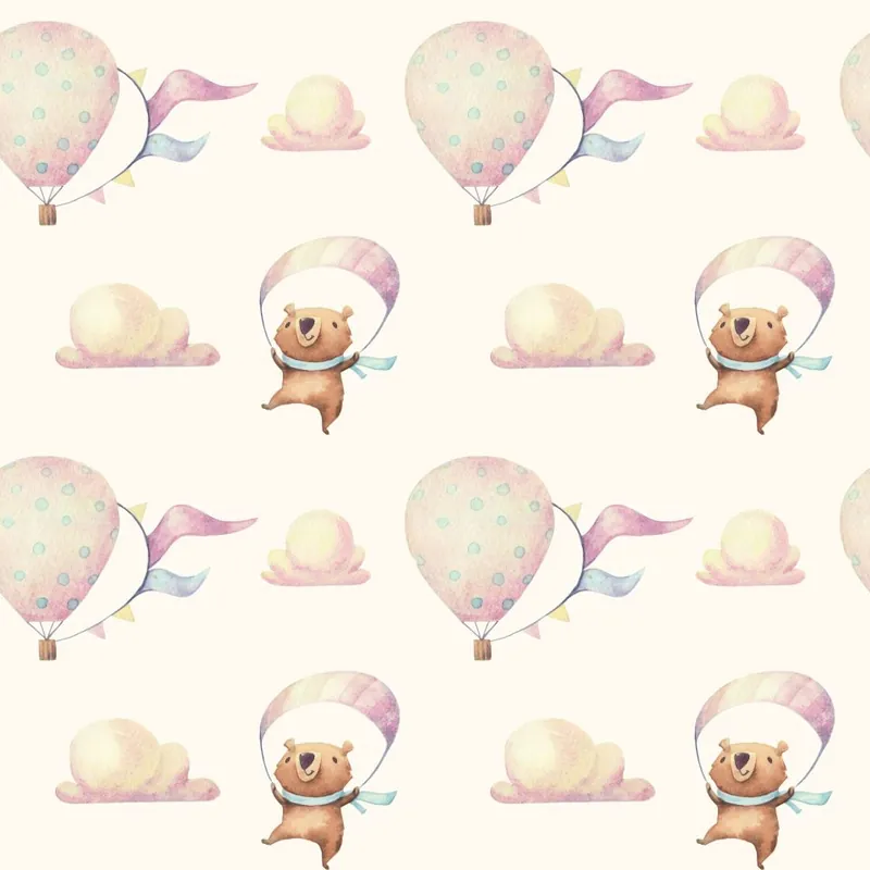 Tapeta Balony W Chmurach, Misie, Pokój Dziecięcy Flizelina 53x1000 Sprawdź teraz