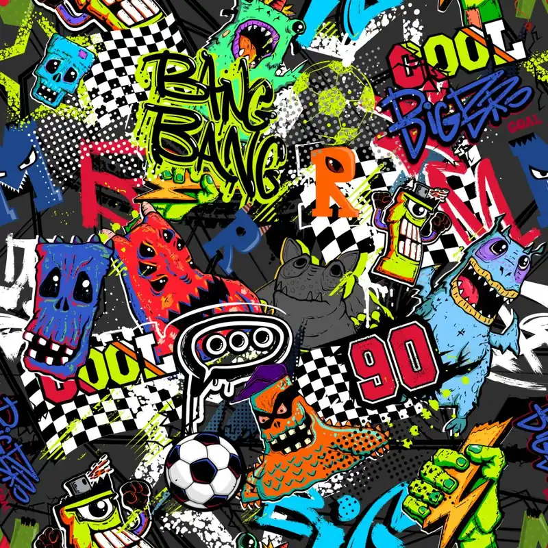 Tapeta Sportowa Dla Chłopca Piłka Nożna Graffiti Flizelina 53x1000 Dodaj do koszyka