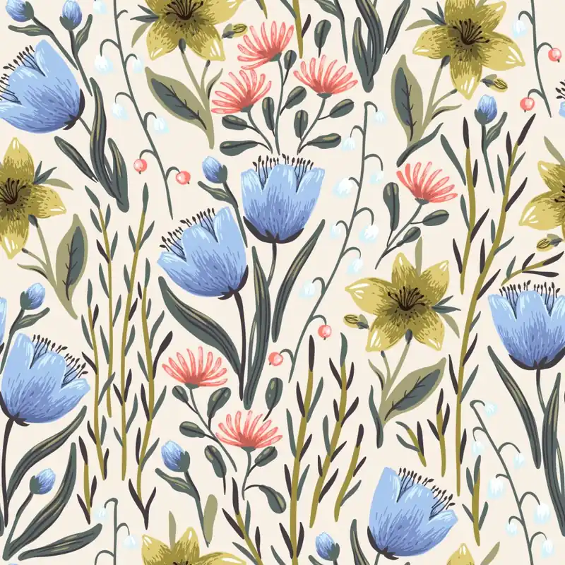 Tapeta Kwiaty Polne W Stylu Vintage Flizelina 53x1000 Taniej