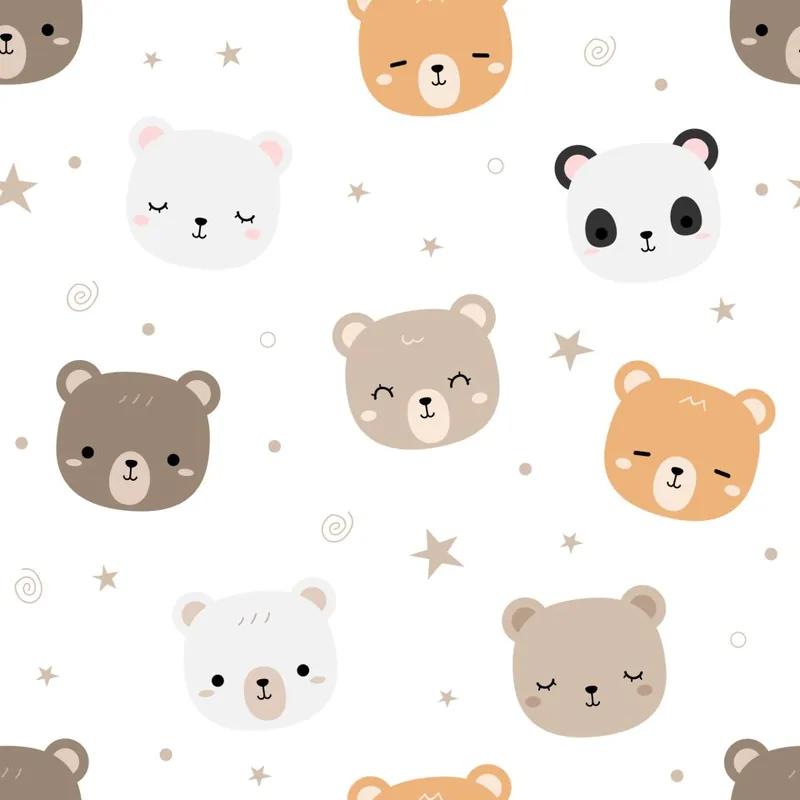 Do wyczerpania zapasów Tapeta Niedźwiadki Misie Panda Flizelina 53x1000