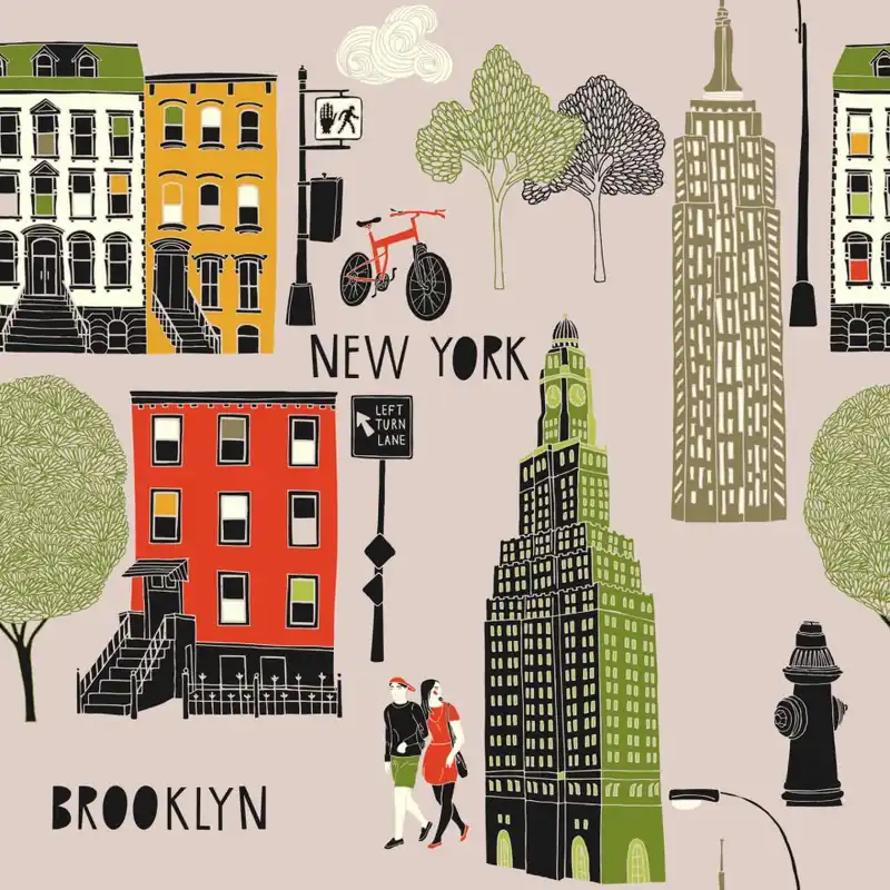 Tapeta Architektura Brooklynu Flizelina 53x1000 Wyjątkowa oferta