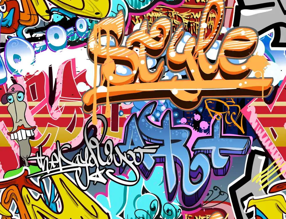 Premium Tapeta Graffiti Na Ścianie Flizelina 53x1000