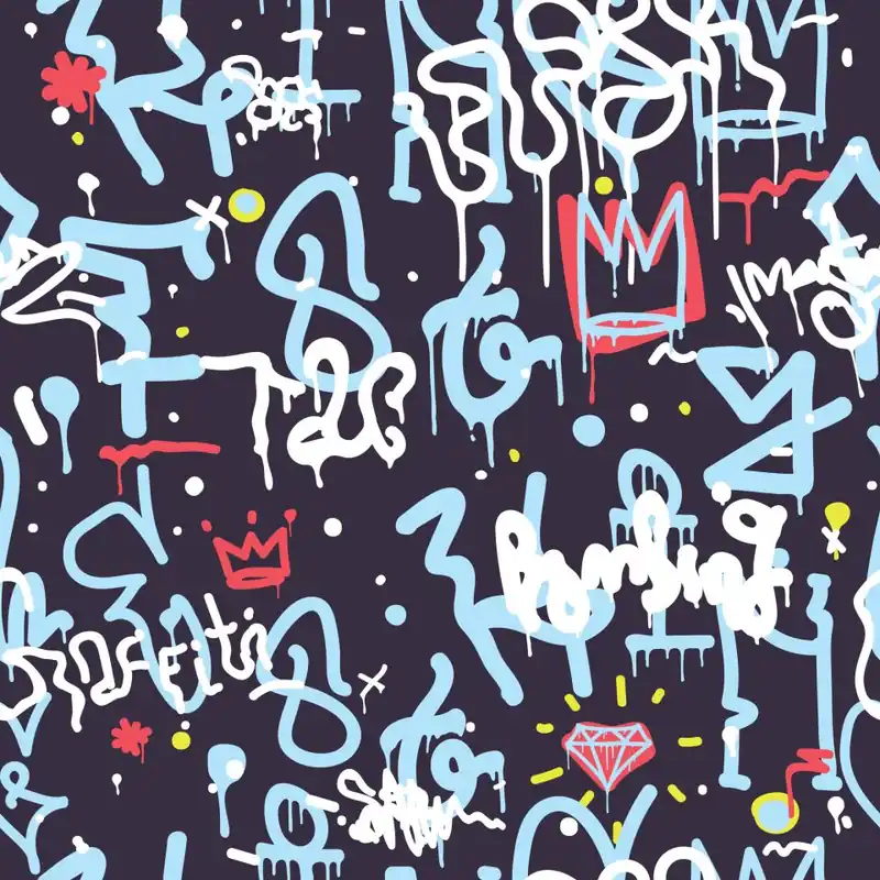 Nie przegap Tapeta Graffiti Z Diamentami Flizelina 53x1000