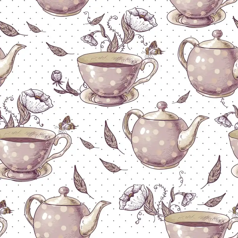 Tapeta Do Kuchni - Zestaw Do Herbaty Vintage Flizelina 53x1000 Wyjątkowa oferta