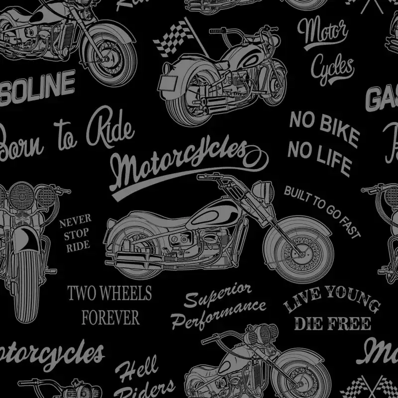 Tapeta Motocykle Vintage Z Napisami Flizelina 53x1000 Premium