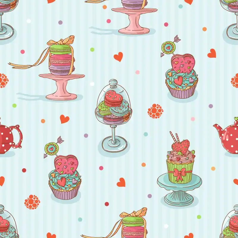 Tapeta Kolorowe Wypieki Cukiernicze Flizelina 53x1000 Oferta limitowana