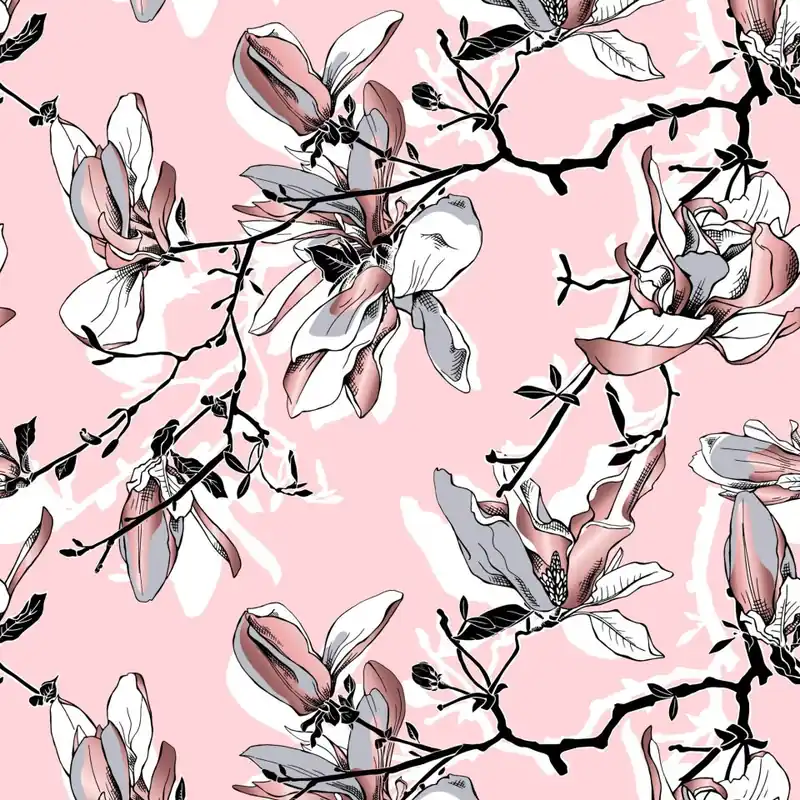 Szybka wysyłka Tapeta Pastelowe Kwiaty Magnolii Flizelina 53x1000