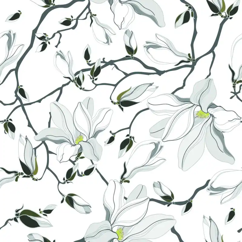 Tapeta Białe Magnolie Flizelina 53x1000 Promocja