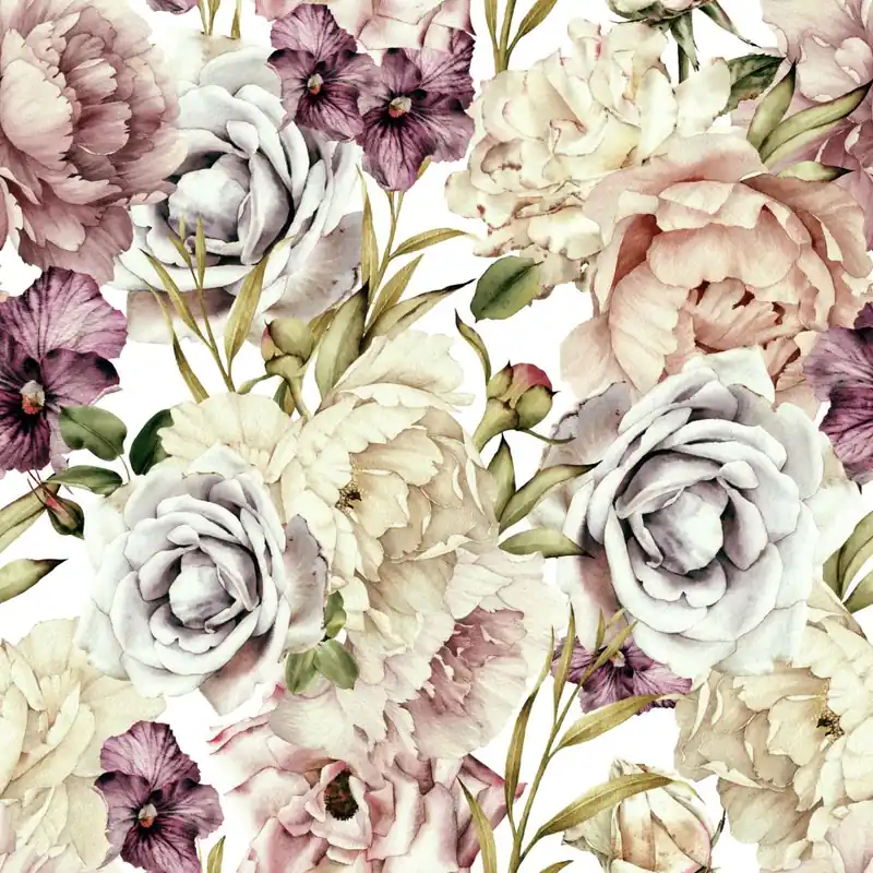 Tapeta Kwiaty W Pastelowych Barwach Flizelina 53x1000 Bestseller