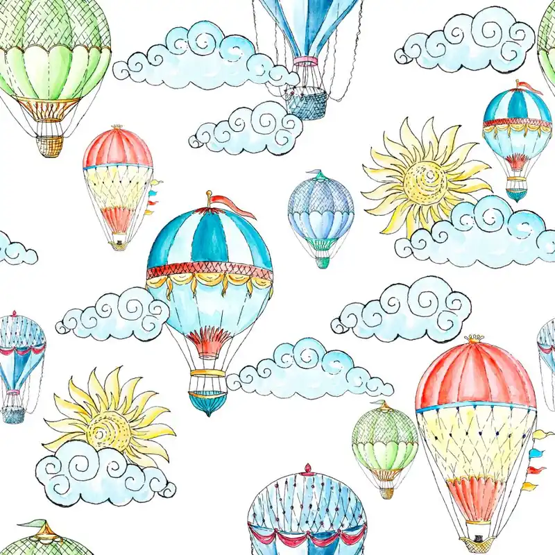 Obniżka ceny Tapeta Balony I Słońce Flizelina 53x1000