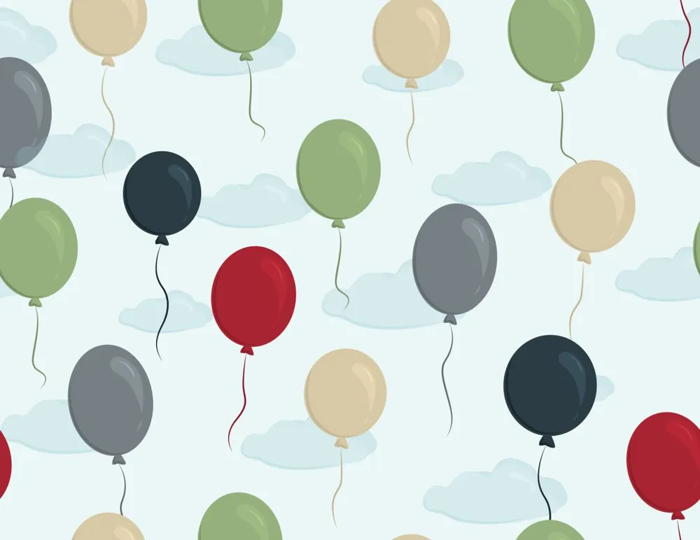 Sprawdź teraz Tapeta Balony Z Chmurami W Tle Flizelina 53x1000