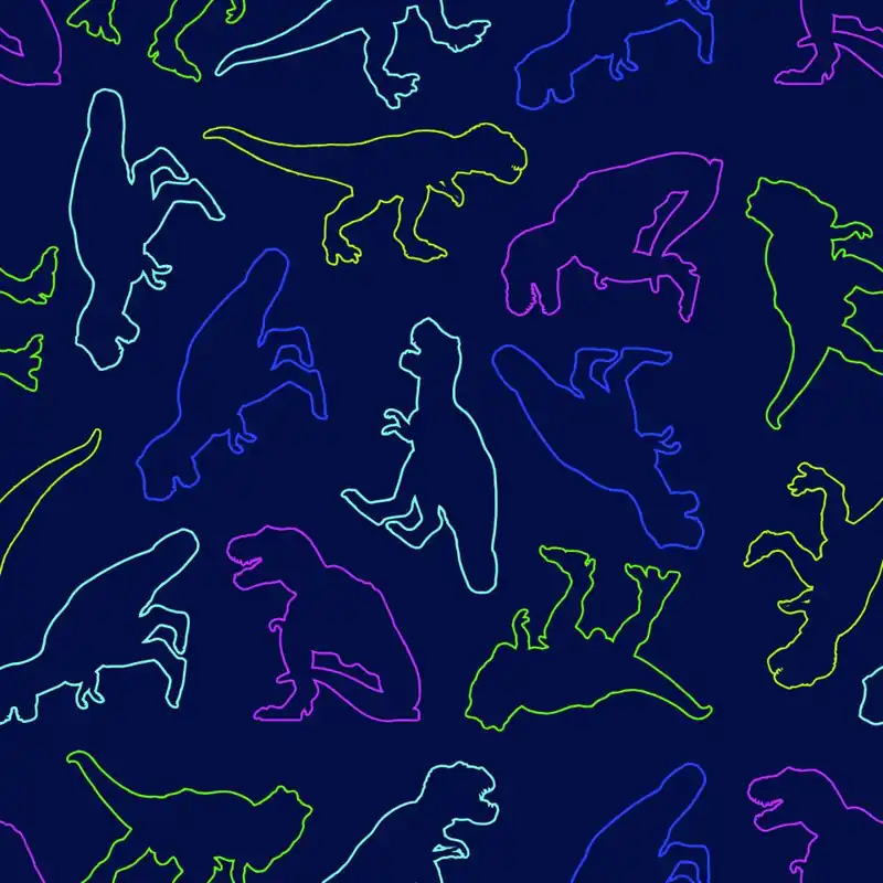 Tylko do końca tygodnia Tapeta W Kolorowe Dinozaury, Do Pokoju Dziecka Flizelina 53x1000
